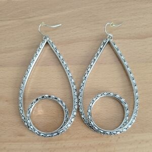 Elegant Silver Teardrop Earrings